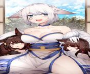 "Geez, you can't expect me to take of these two all by myself!" [Kaga, Akagi-chan, Amagi-chan] from 155 chan 8