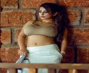 Ankita Dave navel in skin colored bra and white skirt from ankita dave sex