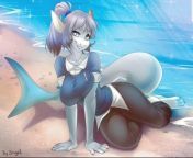 Very cute and respectful sharko on the beach [F] (Zengel) from zick and sharko