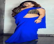 Ankita Dave navel peak in blue saree and golden black sleeveless blouse from ankita dave sex