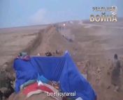 ISIS militants shoot the retreating Hezbollah fighters with tracers. Syria. Undated video from syria sex video